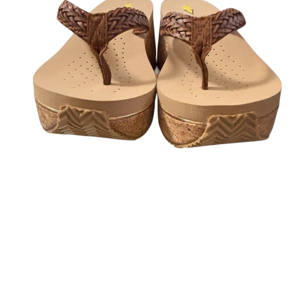 Volatile Brown Braided Strap Flip Flops - Picture 5 of 9